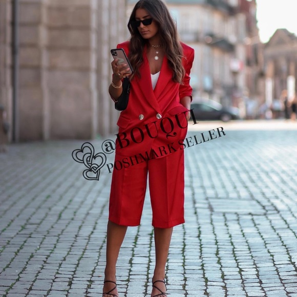 BLOGGER FAV ZARA PLEATED SATIN EFFECT SHORT PANTS - Picture 3 of 9